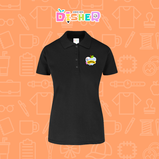 PBY-D-0092: Polo Bordada 50/50 Dama I Corazón papel preescolar