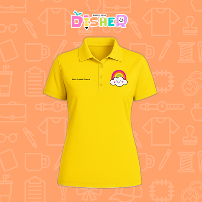 PBD-D-017: Polo Bordada Dry Fit Dama I Nube arcoíris