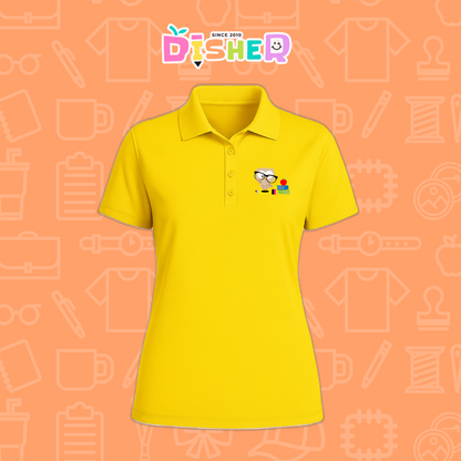 PBD-D-072: Polo Bordada Dry Fit Dama I Búho lentes