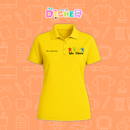 PBD-D-090: Polo Bordada Dry Fit Dama I Educación física