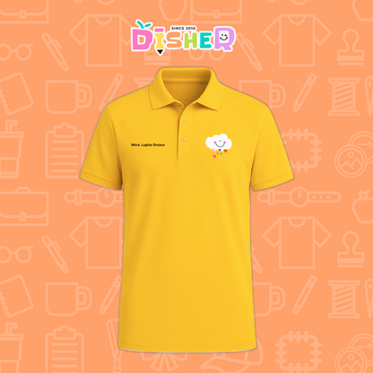 PBD-C-0022: Polo Bordada Dry Fit Caballero I Nube corazones