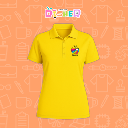 PBD-D-075: Polo Bordada Dry Fit Dama I Manzana rayaz colores