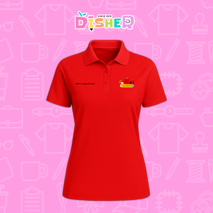 PBD-D-001 : Polo Bordada Dry Fit Dama I Manzana Lápiz