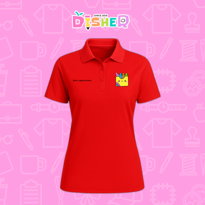 PBD-D-016: Polo Bordada Dry Fit Dama I Cajita crayola