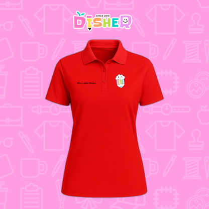 PBD-D-057: Polo Bordada Dry Fit Dama I Lápiz nube