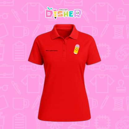 PBD-D-031: Polo Bordada Dry Fit Dama I Smile Pencil