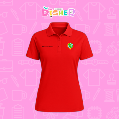 PBD-D-034: Polo Bordada Dry Fit Dama I Smile World