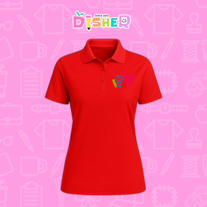 PBD-D-062: Polo Bordada Dry Fit Dama I Niños trazos