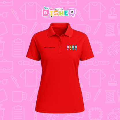 PBD-D-045: Polo Bordada Dry Fit Dama I Crayolas pastel