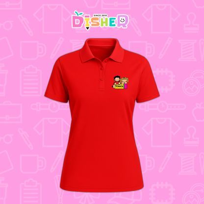 PBD-D-081: Polo Bordada Dry Fit Dama I Niños preescolar