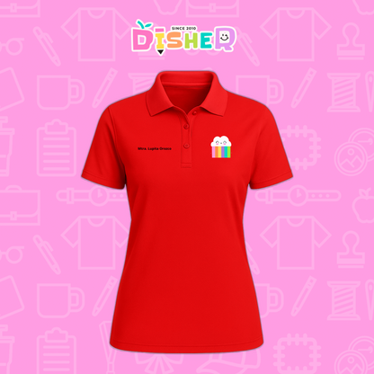 PBD-D-053: Polo Bordada Dry Fit Dama I Nubecita