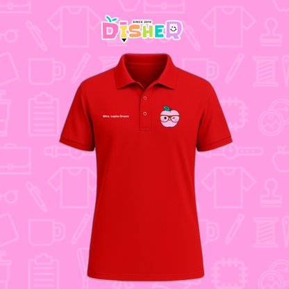 PBD-C-0050: Polo Bordada Dry Fit Caballero I  Manzana lentes