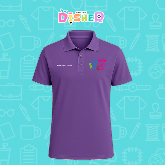 PBD-C-0062: Polo Bordada Dry Fit Caballero I  Niños trazos