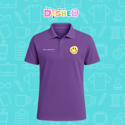 PBD-C-0021: Polo Bordada Dry Fit Caballero I Happy face