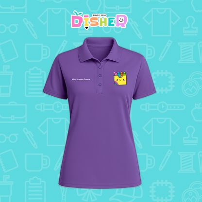 PBD-D-016: Polo Bordada Dry Fit Dama I Cajita crayola