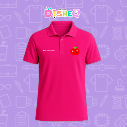PBD-C-0030: Polo Bordada Dry Fit Caballero I Smile Apple