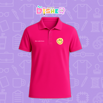PBD-C-0021: Polo Bordada Dry Fit Caballero I Happy face