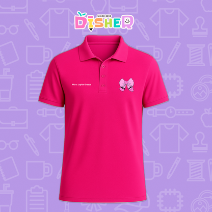 PBD-C-009: Polo Bordada Dry Fit Caballero I Moño rosa clayón