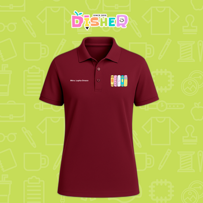 PBD-C-0055: Polo Bordada Dry Fit Caballero I Libros