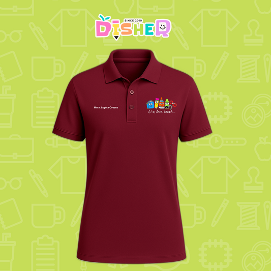 PBD-C-0064: Polo Bordada Dry Fit Caballero I  Útiles felices