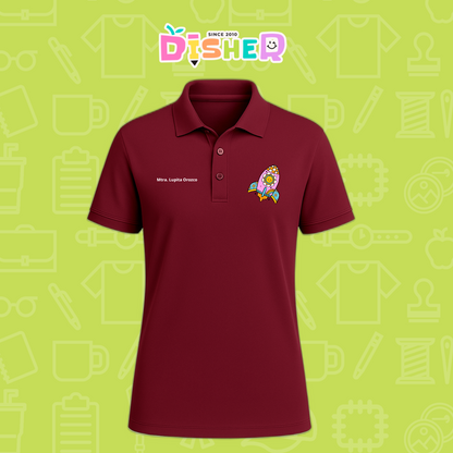 PBD-C-0027: Polo Bordada Dry Fit Caballero I Cohete