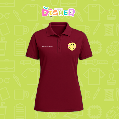 PBD-D-021: Polo Bordada Dry Fit Dama I Happy face