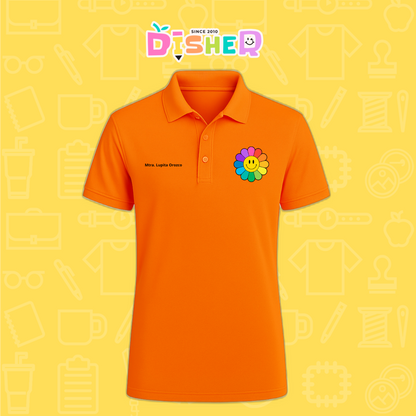 PBD-C-0018: Polo Bordada Dry Fit Caballero I Flor de colores