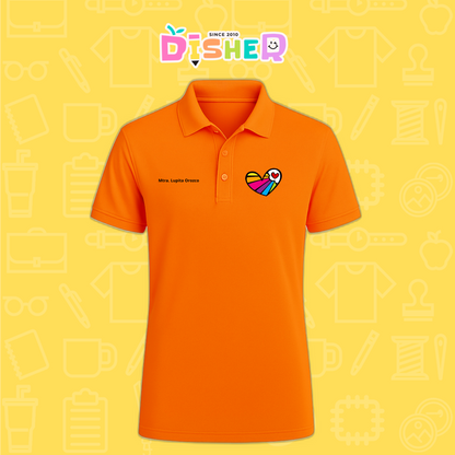PBD-C-0073: Polo Bordada Dry Fit Caballero I  Corazón lineas
