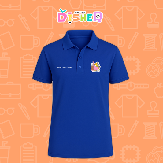 PBD-C-0036: Polo Bordada Dry Fit Caballero I Teacher coffe