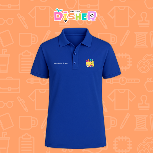 PBD-C-0054: Polo Bordada Dry Fit Caballero I Cajita sonriente