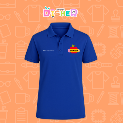PBD-C-0085: Polo Bordada Dry Fit Caballero I Manzana primaria