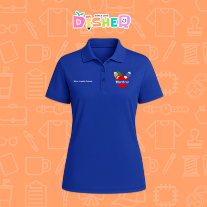 PBD-D-091: Polo Bordada Dry Fit Dama I Manzana lápices