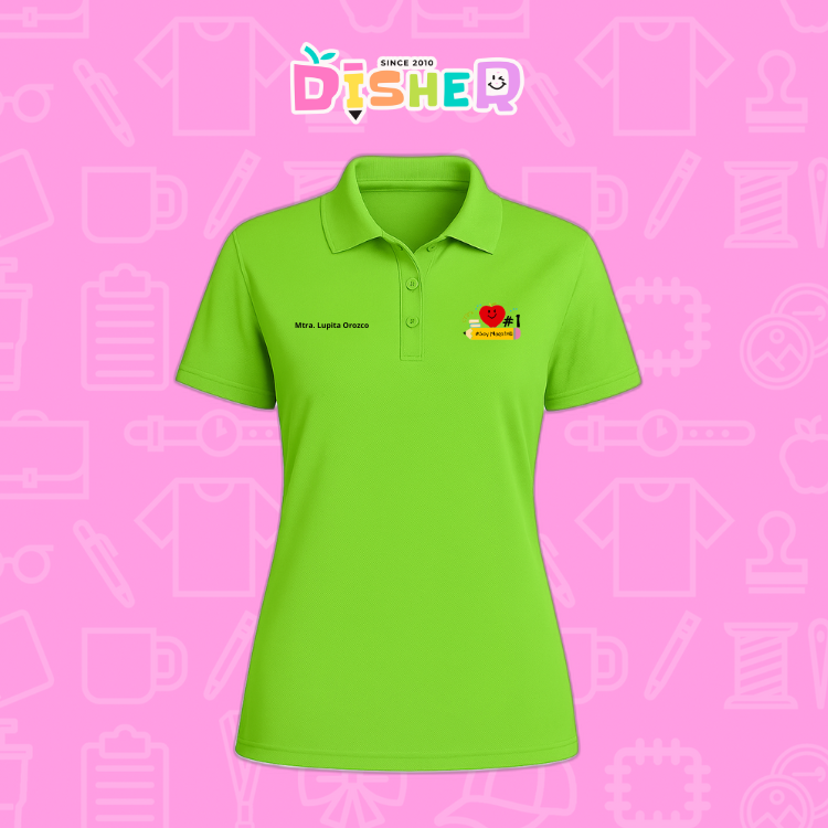 PBD-D-001 : Polo Bordada Dry Fit Dama I Manzana Lápiz
