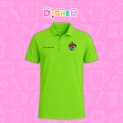 PBD-C-0067: Polo Bordada Dry Fit Caballero I  Manzana risco