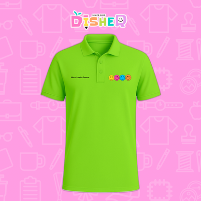PBD-C-0024: Polo Bordada Dry Fit Caballero I Caritas felices