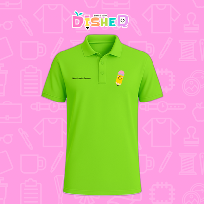 PBD-C-0031: Polo Bordada Dry Fit Caballero I Smile Pencil