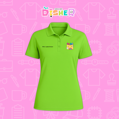 PBD-D-054: Polo Bordada Dry Fit Dama I Cajita sonriente