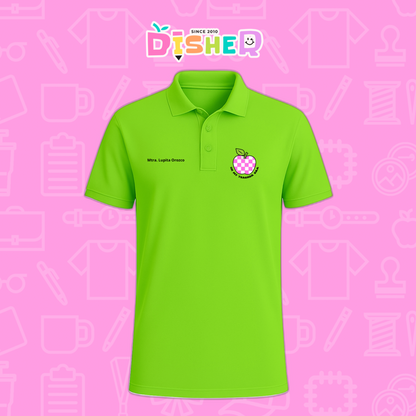 PBD-C-0026: Polo Bordada Dry Fit Caballero I Manzana cuadros