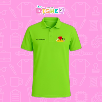 PBD-C-001: Polo Bordada Dry Fit Caballero I Manzana lápiz
