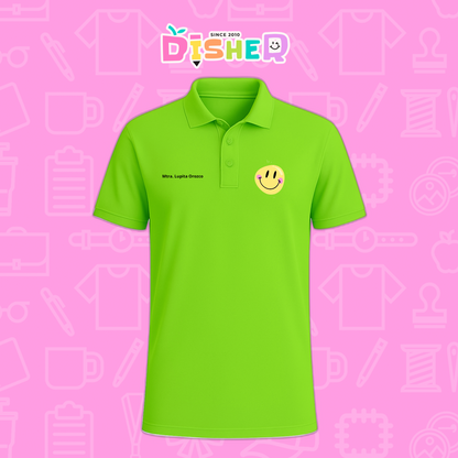 PBD-C-0021: Polo Bordada Dry Fit Caballero I Happy face