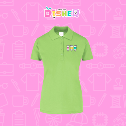 PBY-D-0056: Polo Bordada 50/50 Dama I Pinturas acrílifcas