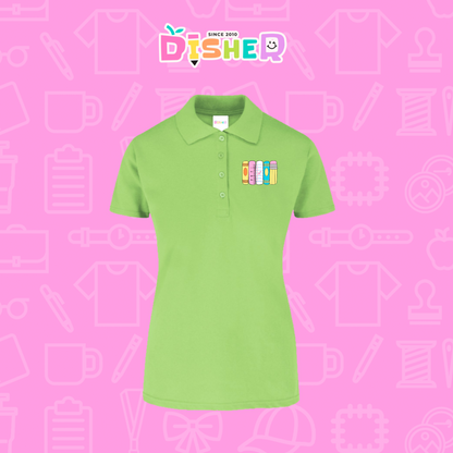 PBY-D-0055: Polo Bordada 50/50 Dama I Libros