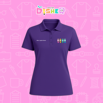 PBD-D-045: Polo Bordada Dry Fit Dama I Crayolas pastel