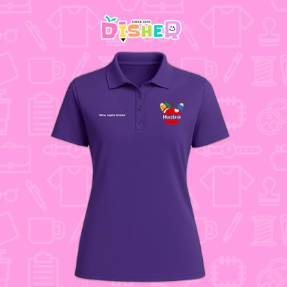 PBD-D-091: Polo Bordada Dry Fit Dama I Manzana lápices
