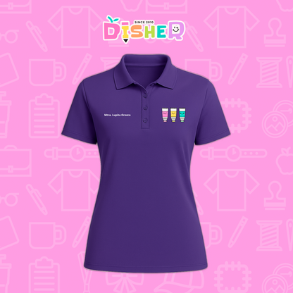 PBD-D-056: Polo Bordada Dry Fit Dama I Pinturas acrilicas