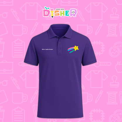 PBD-C-0019: Polo Bordada Dry Fit Caballero I Estrella fugaz