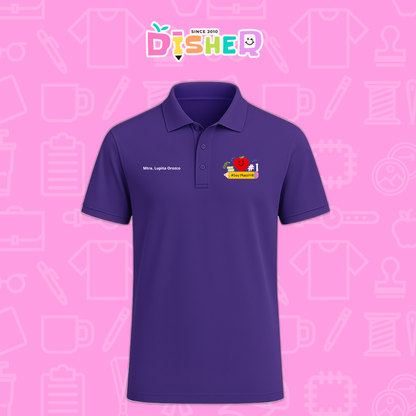 PBD-C-001: Polo Bordada Dry Fit Caballero I Manzana lápiz