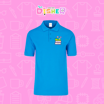 PBY-C-0004: Polo Bordada 50/50 Caballero I Gusanito libros