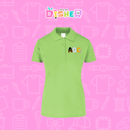 PBY-D-0099: Polo Bordada 50/50 Dama I Abc