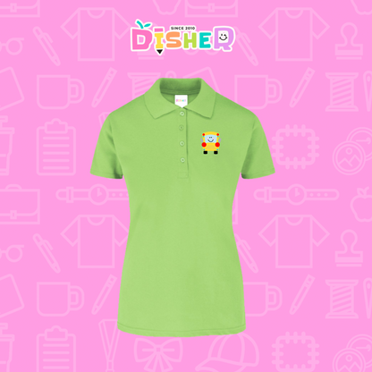 PBY-D-0035: Polo Bordada 50/50 Dama I  Smile bus